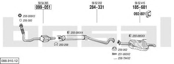 BOSAL 088.910.12 Exhaust System